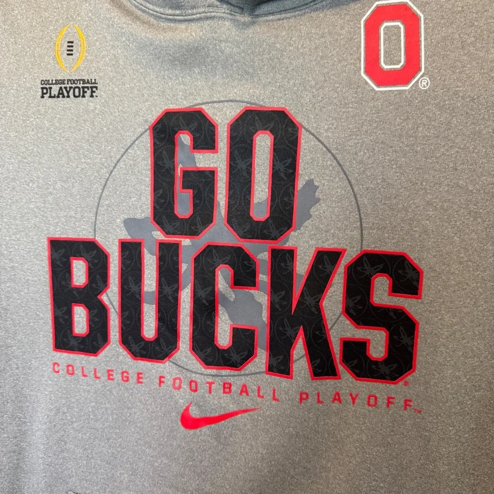 Nike Ohio State Buckeyes Hoodie Medium Therma-FIT Bucks Playoffs Collegiate‎ OSU